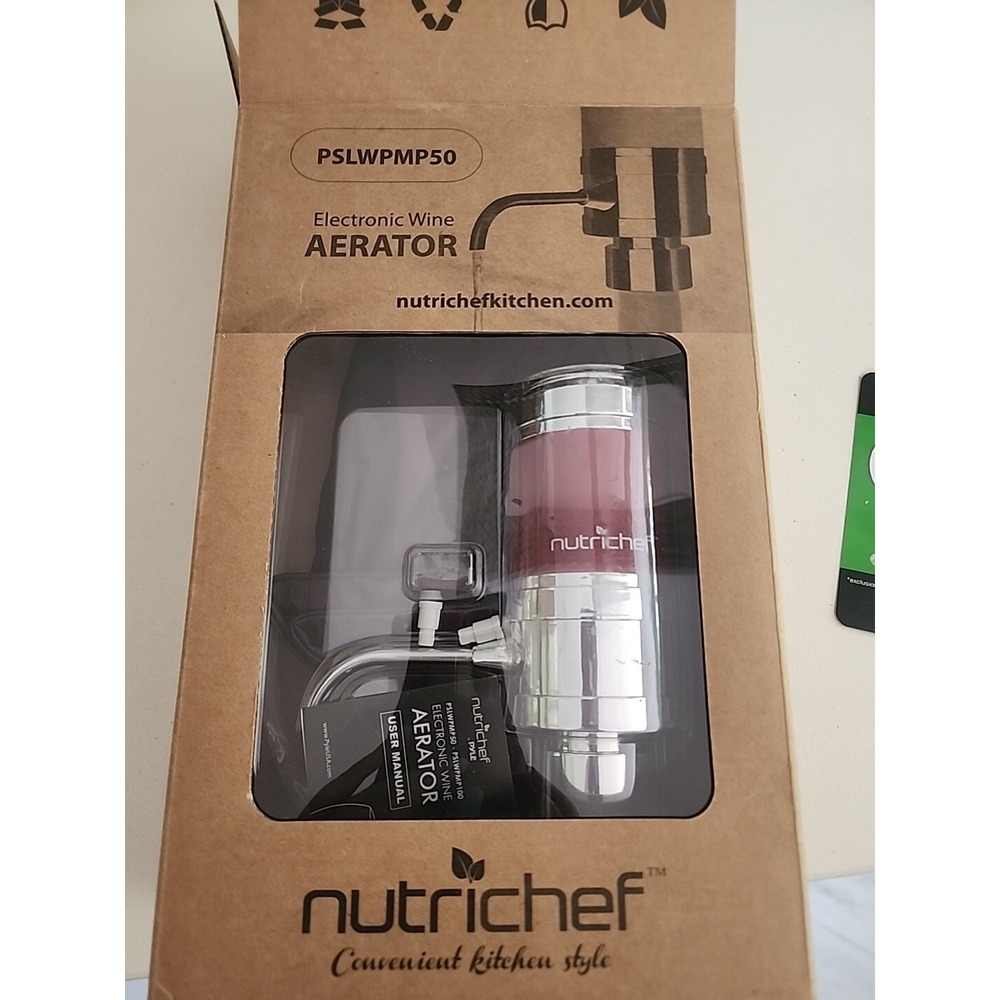 NutriChef Aerator  Electric Wine Dispenser Pump‎ Bottle Tap Machine Red NEW!